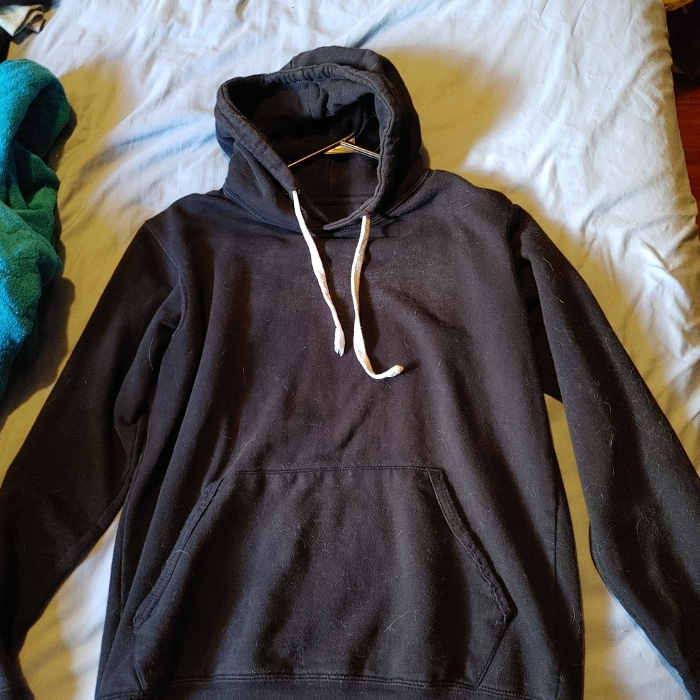 Black pullover hoodie